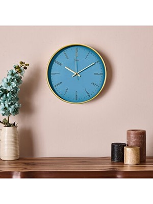 Lusenne Duvar Saati: Mavi Modern Klasik – 30 cm Şık ve Fonksiyonel
