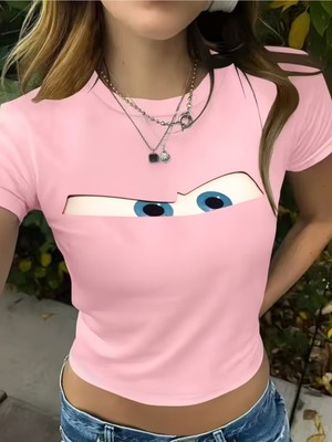 Touz Kemer Boy Cute Mcqueen Crop Bluz
