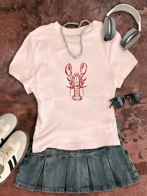 Touz Kemer Boy Summer Lobster Crop Bluz