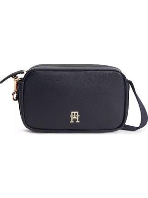 Tommy Hilfiger Kadın Th Monogram Logolu Çapraz Askılı Lacivert Omuz Çantası AW0AW18741-DW6