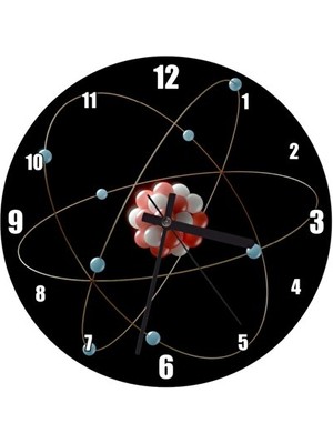 Lusenne Duvar Saati: Atomic Model - Ç, Modern ve Bilimsel Tasarım