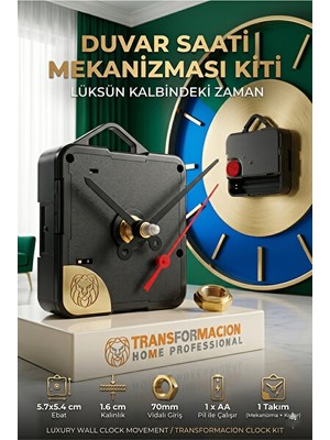 Lusenne Duvar Saati: Sessiz Akar Mekanizma, Askısız Motoru, Güçlü ve Güvenilir Perfo