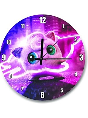 Lusenne Duvar Saati: Pokemon Jigglypuff Temalı 50X50 cm