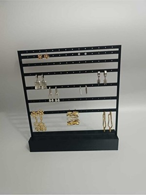Lusenne Makyaj & Takı Organizeri: Büyük Siyah Takı ve Küpe Organizer Standı
