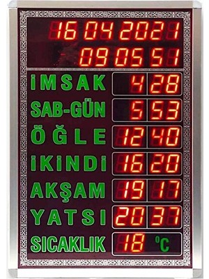 Lusenne Duvar Saati: Büyük Imsakiye ve Ezan Gösteren Dijital