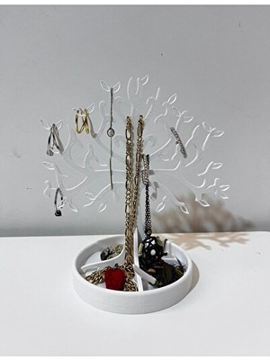 Lusenne Makyaj & Takı Organizeri: Ahşap Takı Standı, 15X14 Cm, Şık ve Kullanışlı