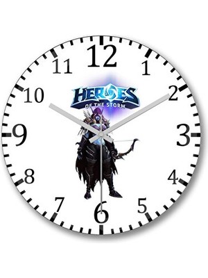Lusenne Duvar Saati: Heroes Of The Storm Sylvanas Temalı Bombeli Cam , Çarpıcı Tasarı