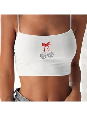 Touz Disco Topu & Ribbon Ip Askılı Büstiyer Crop