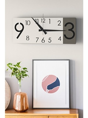 Lusenne Duvar Saati: Minimalist Yatay , Ev ve Ofis Dekorasyonuna Uygun