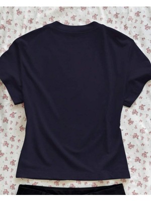 Touz Kemer Boy Baby Tee Brookly Baskılı Crop Bluz