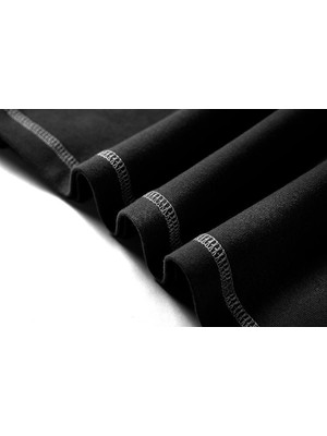 Touz Gothic Heart Baskılı Ters Dikiş Siyah Crop