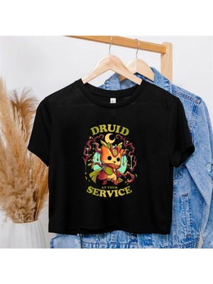 Touz Küt Küt Druid At Your Service Siyah Crop