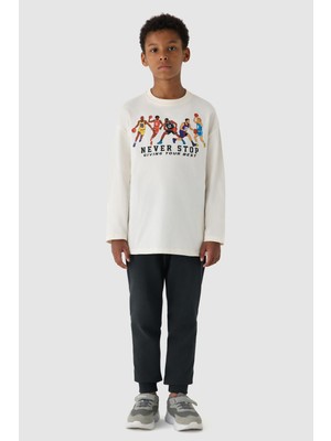 NBT Jeans Erkek Çocuk Ekru Tshirt