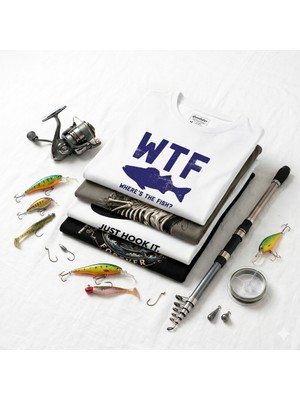 Balıkçılık Temalı Tişört - A Day Without Fishing Tshirt