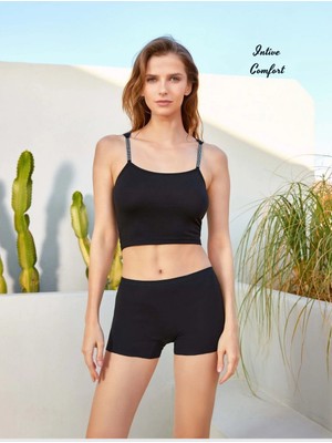 Intive Lingerie Intive Comfort Parlak Askılı Önden Ince Arkadan Kalın Askılı %95 Pamuklu Atlet