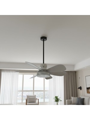 Uzlight 30W E27 Pervaneli LED Ampul, 3 Renk Sıcaklığı (3000K/4500K/6000K), 5 Kademeli Karartma, Katlanabilir Pervane Tasarımlı Tavan Aydınlatması,