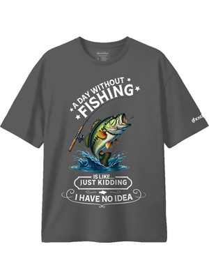 Balıkçılık Temalı Tişört - A Day Without Fishing Tshirt