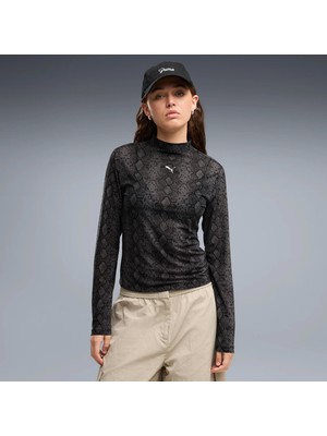 Puma Snake Aop Kadın Siyah Sweatshirt (638749-01)