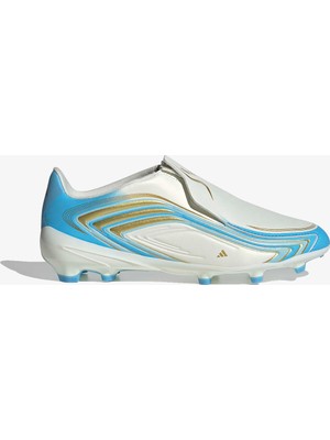 Adidas F50 Messi League Laceless Çocuk Beyaz Çim Saha Kramponu.-