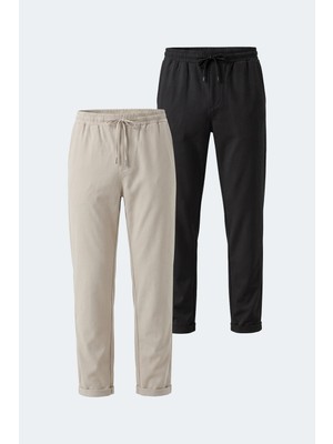 Slazenger Espıno 2 Li Set Erkek  Siyah - Gri Eşofman Altı