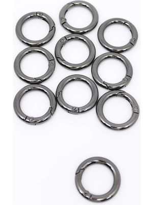 Empressco Gri Renk Yaylı Halka Örgü ve Hasır Çantalar Için Aksesuarlar 2cm 10'lu Set