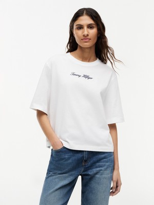Tommy Hilfiger Classıc Scrıpt Trapeze Tee