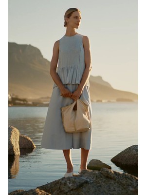 The White Company Büzgü Detaylı Viskon Kadın Bluz