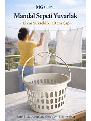 Lusenne Sepet: Yuvarlak Renkli Mandal Sepeti, Pratik ve Taşınabilir Saklama Çözümü