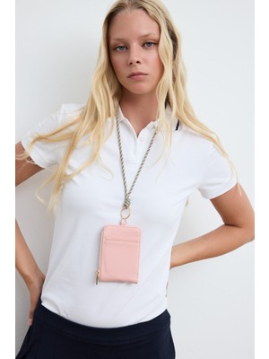 Shule Bags Palm Boyun Askılı Kadın Cüzdan Pembe