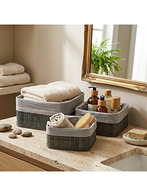 Lusenne Sepet: Gri Bambu Kare Organizer ile Alanınızı Optimize Edin
