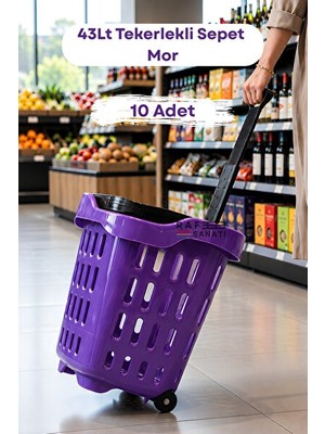 Lusenne Sepet: Mor Tekerlekli Market Sepetleri, Ergonomik ve Geniş Kapasiteli Alışveriş Çö