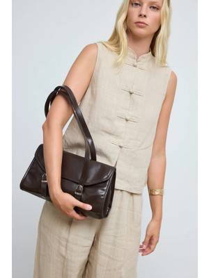 Shule Bags Lue Vintage Baget Çanta Acı Kahve