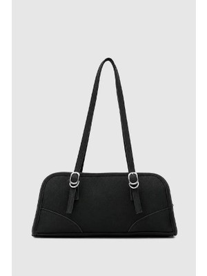 Shule Bags Vanity Nubuk Baget Çanta Siyah