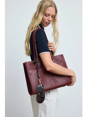 Shule Bags Madison Gözlük Kılıflı Omuz Çantası Bordo