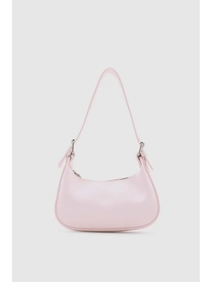 Shule Bags Muse Oval Baget Çanta Pudra Pembe