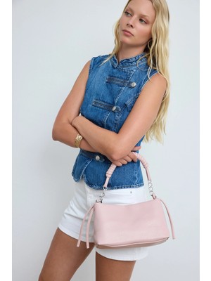Shule Bags Bellum Zincirli ve Püsküllü Çapraz Çanta Pudra Pembe