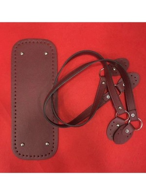 Empressco Deri Çanta Taban ve Askı Takımı (Bordo)
