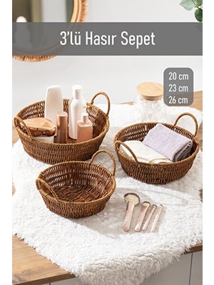 Lusenne Sepet: Yuvarlak Hasır Set, Dekoratif ve Fonksiyonel Ev Düzenleyici