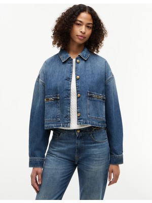 Tommy Hilfiger Cropped Jacket Cam Mıd