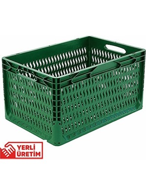 Lusenne Sepet: Sağlam ve Hafif Yeşil Plastik Kasa, Çok Amaçlı Saklama Çözümü