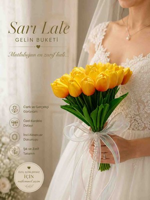 Sarı Islak Lale Gelin Çiçeği