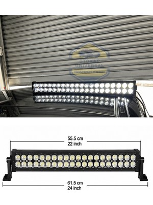 Otokap Universal 55 cm Off Road LED Bar Dikdörtgen 120W Kamyon Tır Traktör Çekici Iş Makinesi LED Aydınlatma