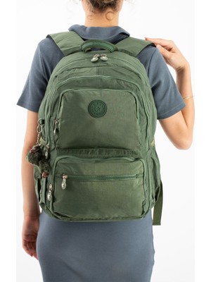 571 Collections Çanta Ultra Hafif Geniş Hacimli Okul Seyahat Spor Sırt Çantası Yeşil Model: (571-2D)