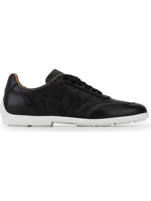 Tamer Tanca Erkek Hakiki Deri Siyah Sneakers & Spor Ayakkabı 04 1202 Erk Ayk Y26 Sıyah Dr/byz Tbn