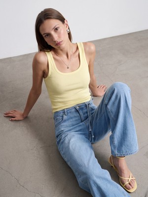 Dilvin 32807 Bra-Free Atlet-Açık Sarı