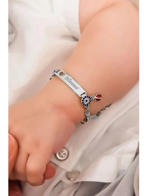 925 Ayar Gümüş Papatya Silver Kişiye Özel Isimli Bebek Künyesi Çeşitleri.rose.gold.rodaj Seçeneği