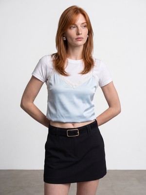 Dilvin 32995 Çift Katmanlı Askılı Top-Beyaz