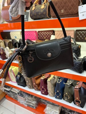 Pazarvia Shop Deri Kapaklı Mini Çanta