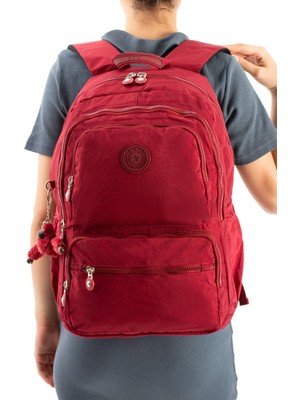 571 Collections Çanta Ultra Hafif Geniş Hacimli Okul Seyahat Spor Sırt Çantası Kırmızı Model: (571-2D)