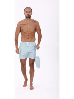 Whitefin Bel Lastikli Bodrum Deniz Şortu